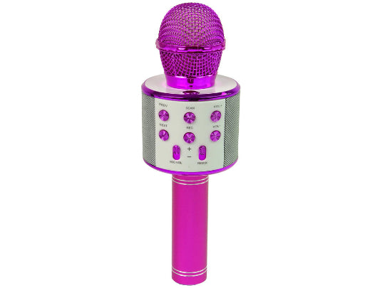 WS-858 Wireless Bluetooth Karaoke Handheld Microphone USB KTV Player Bluetooth Mic Speaker Record Music (Pink)