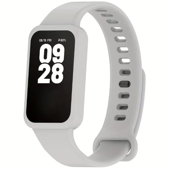 Silicone Strap for Xiaomi Band 9 Active, Redmi Band 3 Smart watch Bracelet Wrist Strap Grey