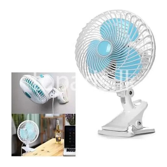 Clip And Table Fan 200MM Meas:235x203x230mm 2 Speed Power Saver Oscillating HJ-200