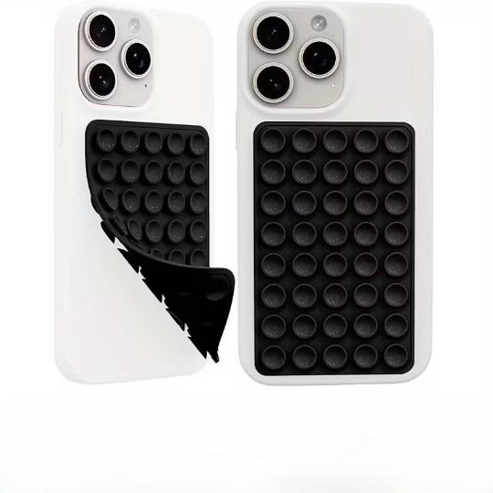 Silicone Octo Cup Buddy Sticky Grip Holder Cellphone, Phone Case Mount Double Sided, Strong Grip Holder (Black)