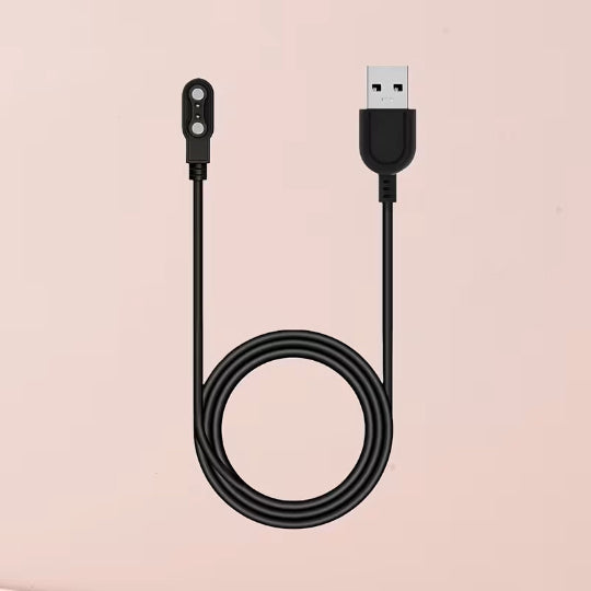 Smart Watch Charger Magnetic for Da Fit Smartwatch 2 Pin 4mm Pin-Pitch Charger Cable-60cm Black