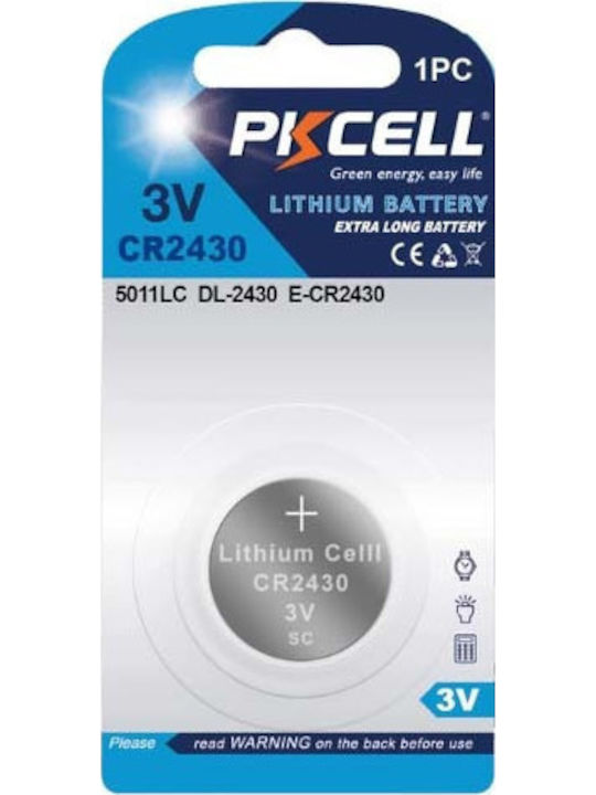 Pkcell Coin Cells CR2430 3V Lithium Battery (1Pcs)