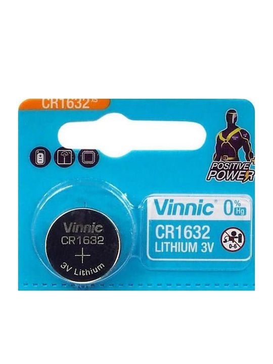 Vinnic CR1632 Battery 3V Lithium Coin Cell 1 Pcs