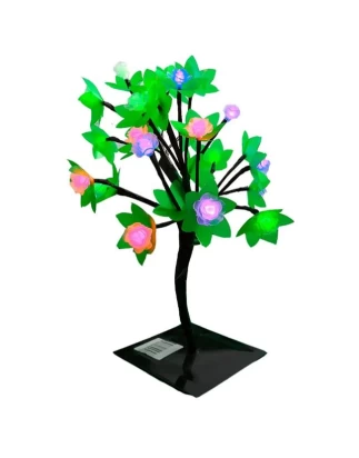 Decorative illuminated cherry tree with Led lights Multicolor 40cm high (Green)