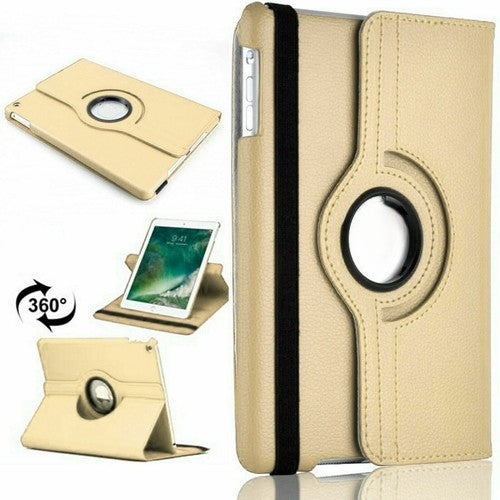 Smart Cover 360' Rotation Protective Stand Book Cover Case for iPad 10.2" 9th Gen (2021) 8th Gen (2020) 7th Gen (2019) Gold