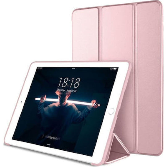 Book Case Silicone Flip Cover Tri-Fold For Samsung Galaxy Tab A11 (8.7 2025) Rose Gold