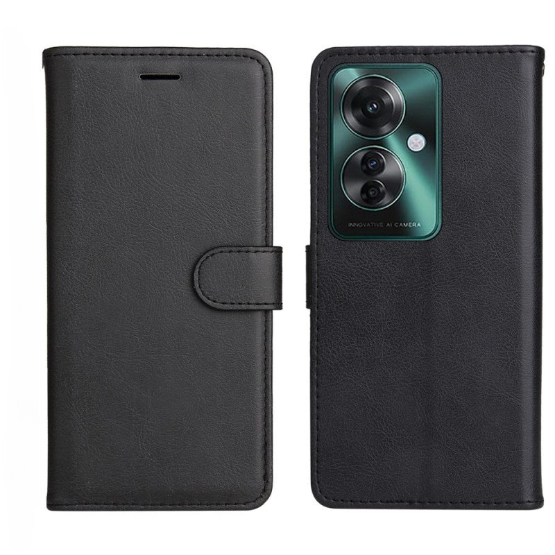 Cases Mobile Phone Book Cover case For OPPO Reno 11 F 5G Black