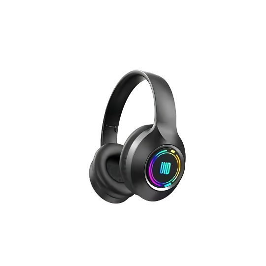 UID-15 RGB Wireless / Wired On-Ear Headphones with RGB Lighting – Black
