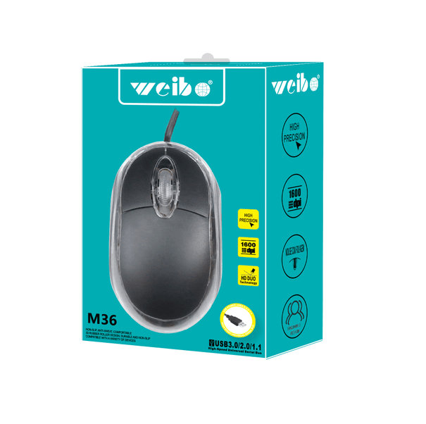 M-36 Wired High Precision Optical Mouse 