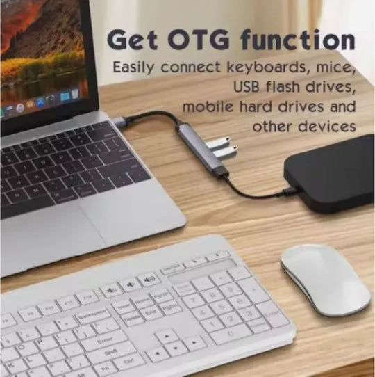 LDNIO DS-44C High Quality 4 in 1 USB Hub 3.0 USB-A with 3 USB-A / USB-C Ports