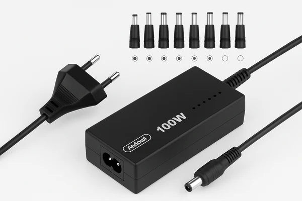 Universal Laptop Adapter 100W - Andowl Q-A24 with 8 Connectors