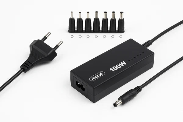 Universal Laptop Adapter 100W - Andowl Q-A24 with 8 Connectors