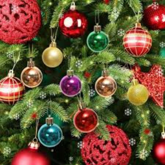 6pcs Ornaments Xmas Ball Sets in Bulk Electroplated Plastic Barrel Christmas Balls Party Christmas Trees Decoration