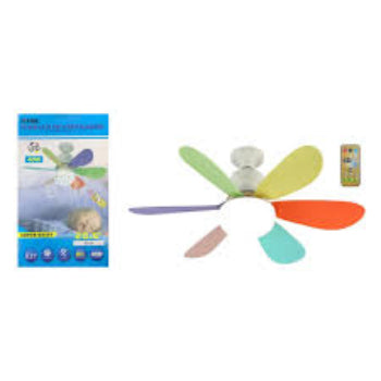 RiXME FLOR LUZ DE VENTILADOR 40W 20.5" Super Quiet E27 Colorful
