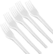 Kitchen Selection, White Medium Weight Forks (Pack of 50pcs)