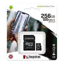 Kingston Canvas Select Plus microSDXC 256GB Class 10 U3 V30 A1 UHS-I with Adapter Add to comparison  Kingston Canvas Select Plus microSDXC 256GB Class 10 U3 V30 A1 UHS-I with Adapter