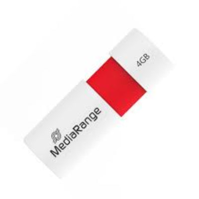 MediaRange USB 2.0 Flash Drive 4GB White/Red MR970