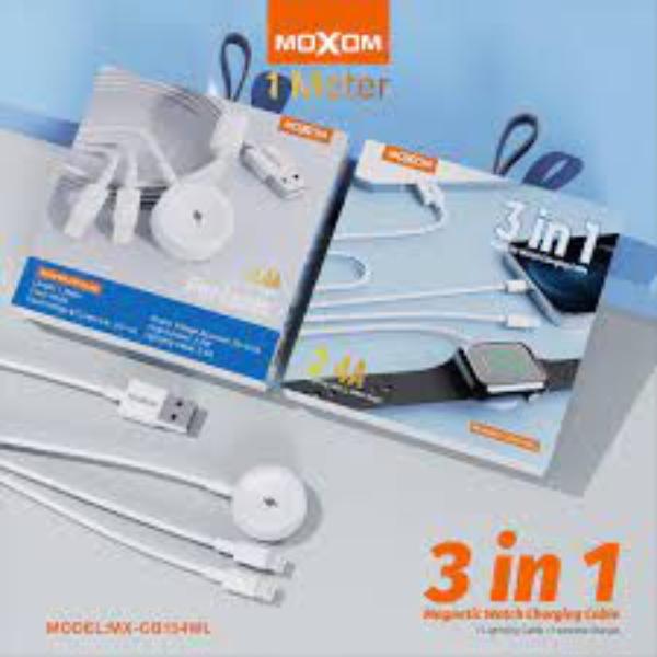 MOXOM 3 IN 1 Charging Cable FOR IP Phone / IWatch