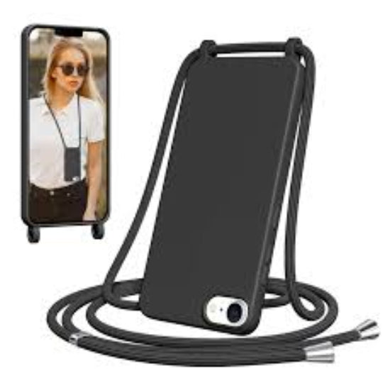 TPU Back Silicone Case Cord with Strap For Iphone 7 / 8 / SE 2020