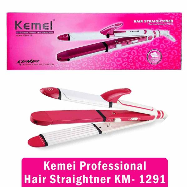 Kemei KM-1291 Hair Straightener with Ceramic Plates 40W 