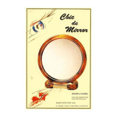 Chic de Double-sided oval Mirror A Hand,Table & Wall Mirror 15 x 15 cm No 417
