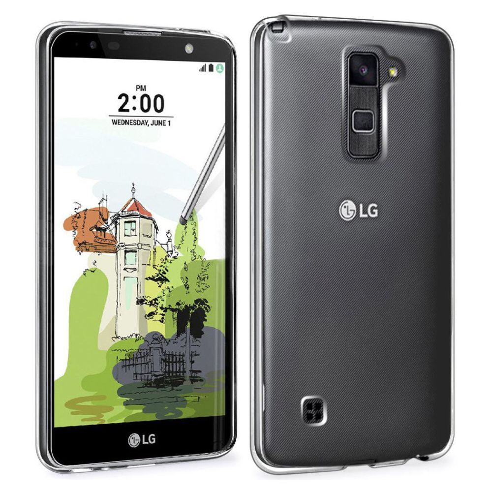 Silicone Cover For LG Stylus 2 Clear White