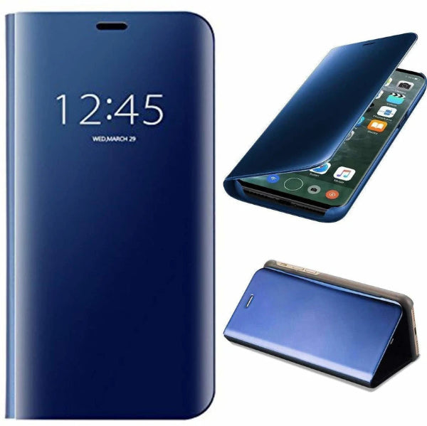 Clear View Stand Book Cover Case For Samsung Galaxy S10