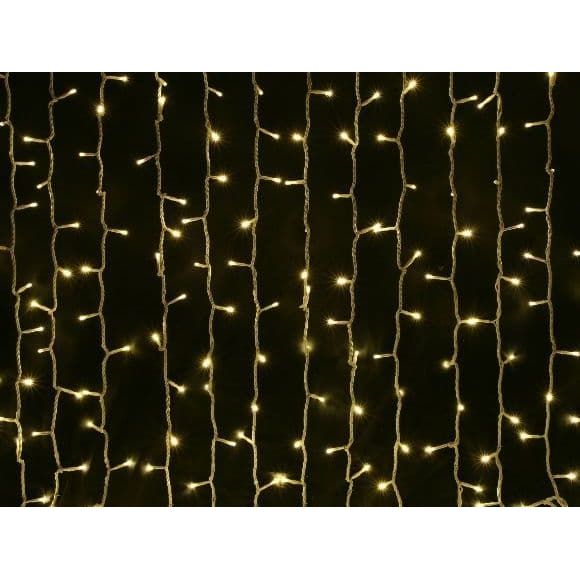 LED Christmas Curtain Lights  Wire Curtain String Lights 2m x 2m -(Yellow)