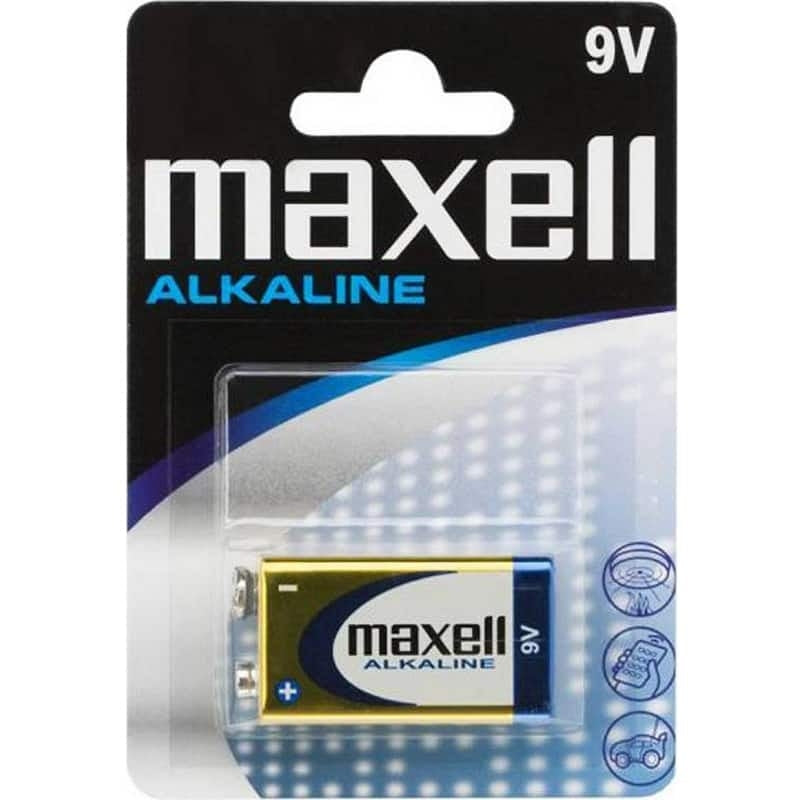 Maxell Alkaline Battery 9V 6LR61 MN1604