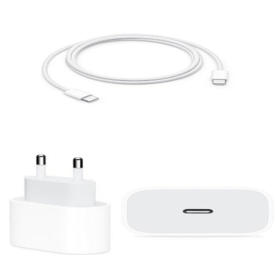35W USB-C Port Fast Charger + USB-C to USB-C Cable (White)
