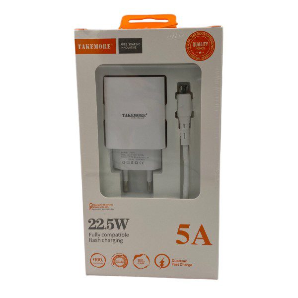 Takemore Explosion-Proof Fast Charger Lightning Type-C USB with Cable 