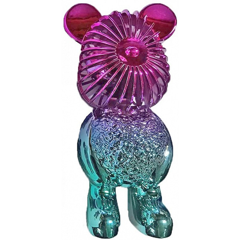 DianDi DD 5610 Portable Air Rechargeable Mini Desktop Usb Bear Fan Colorful - Purple