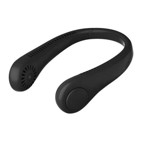 Portable Mini Neck Fan, Rechargeable Hands Hanging Neck Fan (Black)