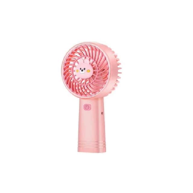 Cartoon Handheld Fan Comfortable, Cool Summer Pink