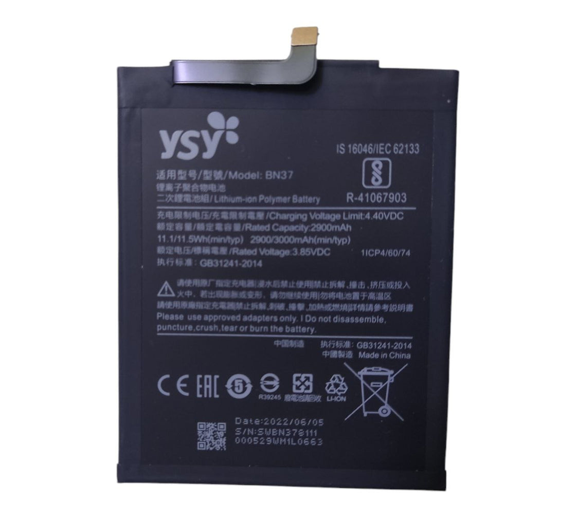 OEM Ysy Replacement Battery BN37 Compatible 3000mAh Replacement Battery For Redmi  6 / 6A