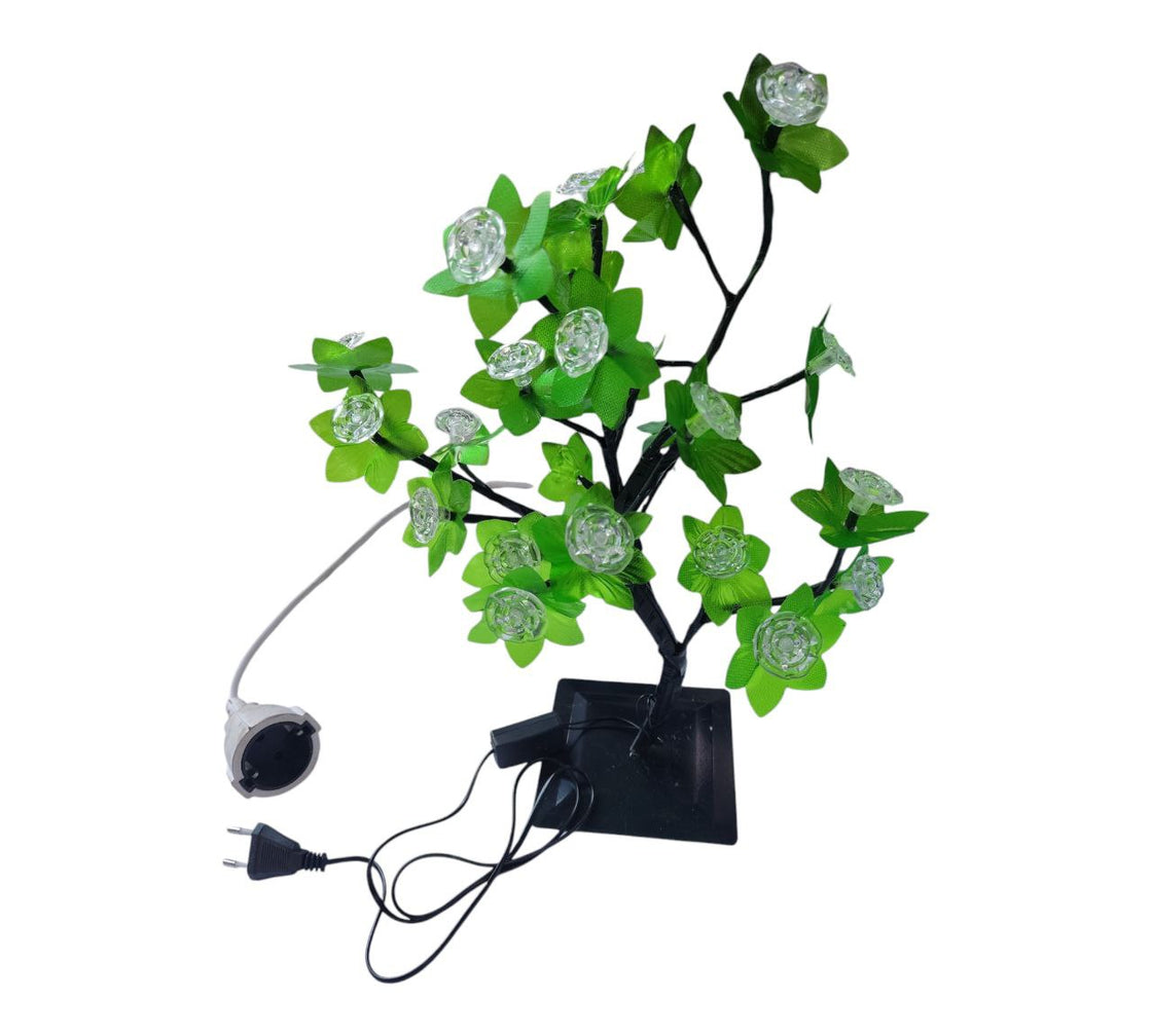Decorative illuminated cherry tree with Led lights Multicolor 40cm high (Green)