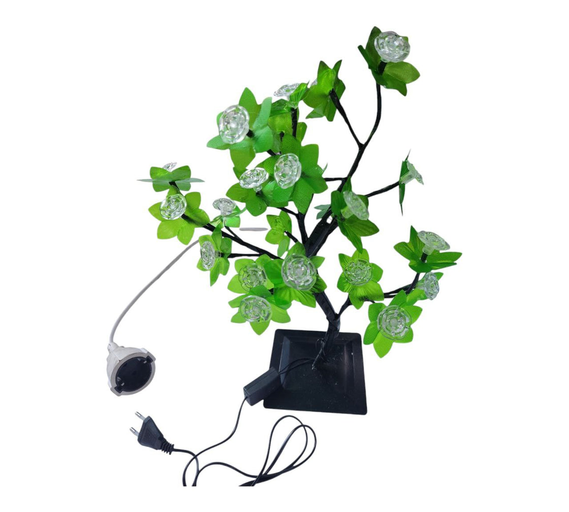 Decorative illuminated cherry tree with Led lights Multicolor 40cm high (Green)
