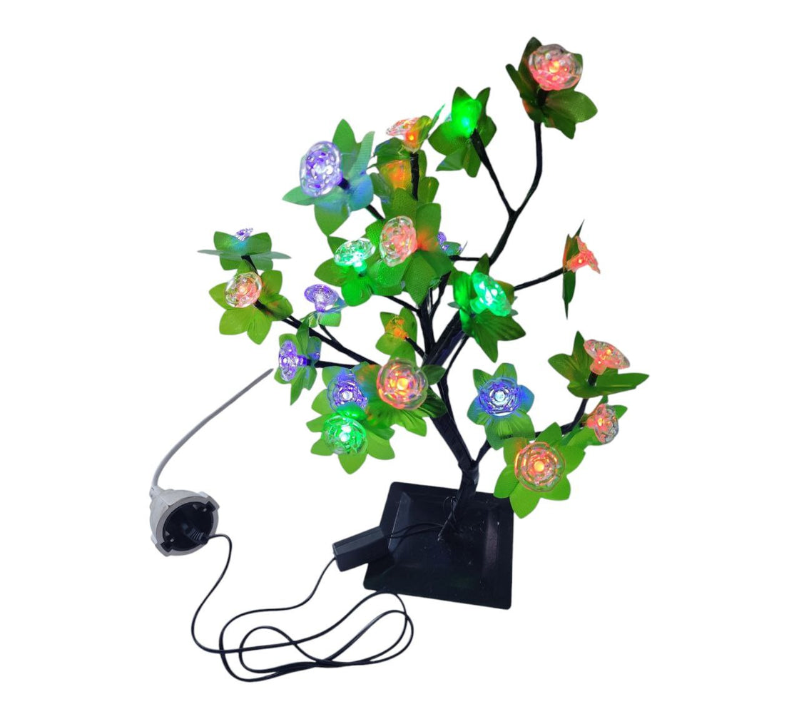 Decorative illuminated cherry tree with Led lights Multicolor 40cm high (Green)