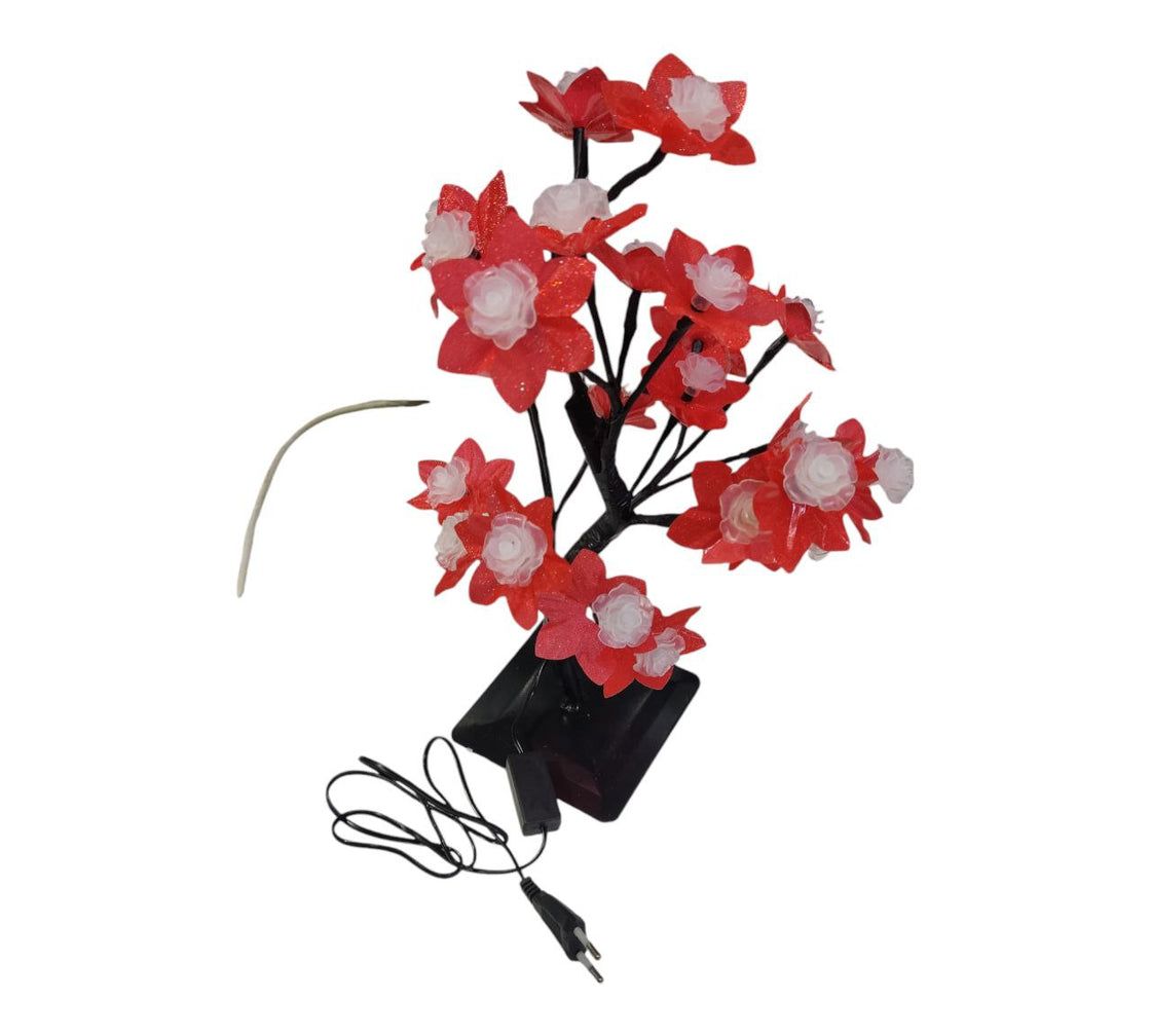 Decorative illuminated cherry tree with Led lights Multicolor 40cm high (Red)