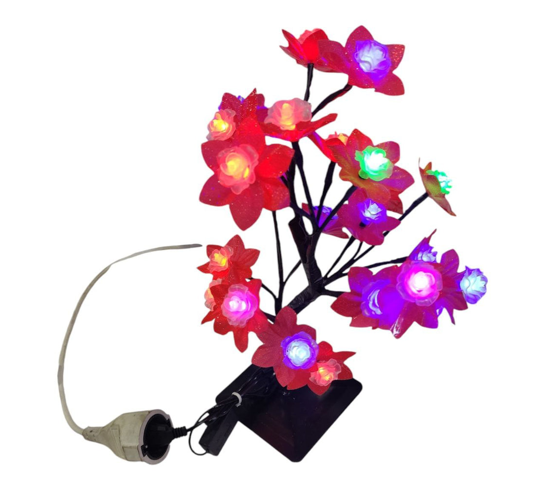 Decorative illuminated cherry tree with Led lights Multicolor 40cm high (Red)