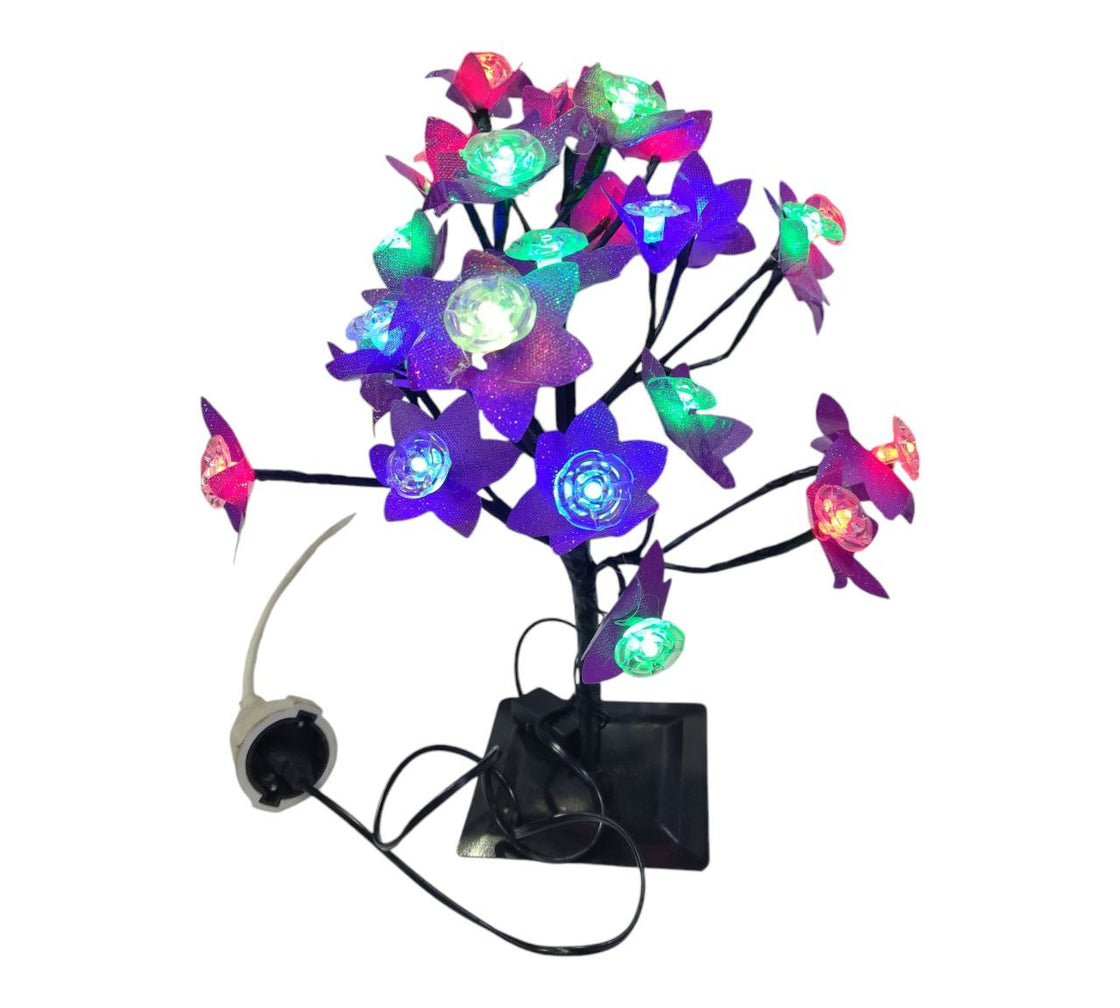 Decorative illuminated cherry tree with Led lights Multicolor 40cm high (purple)