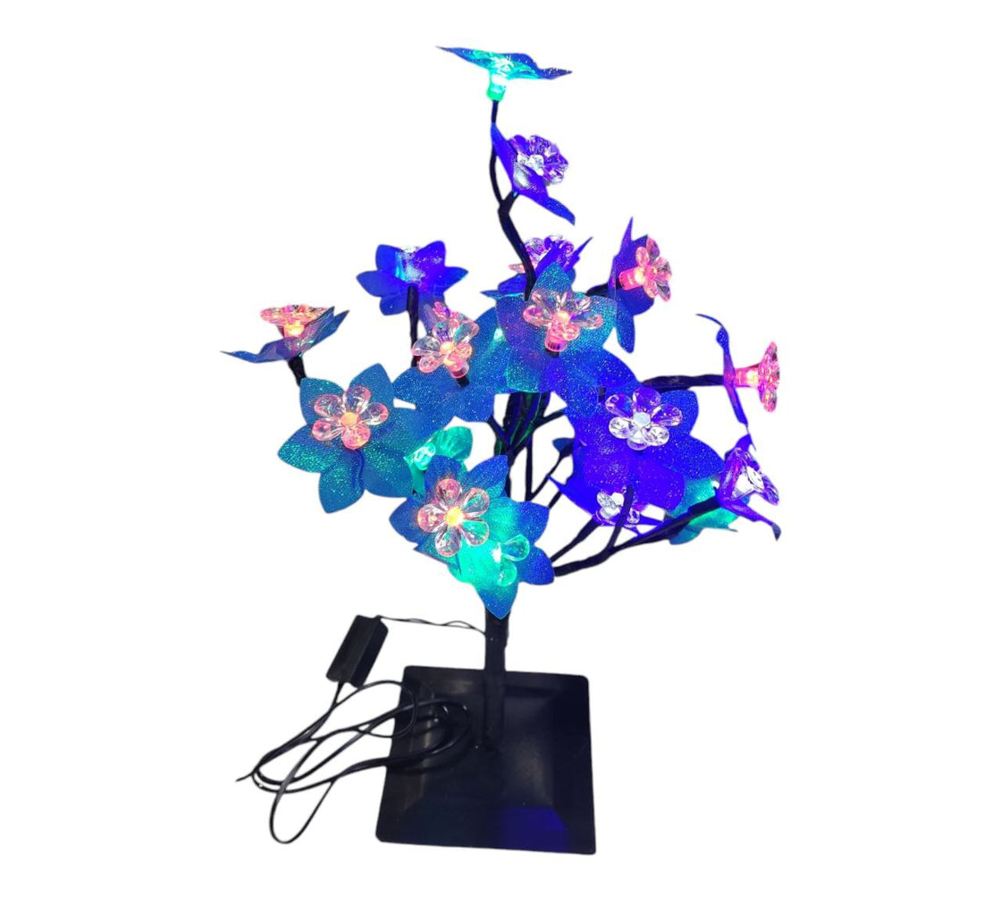 Decorative illuminated cherry tree with Led lights Multicolor 40cm high (Blue)