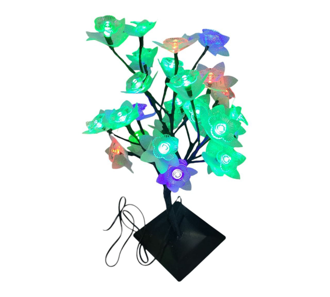 Decorative illuminated cherry tree with Led lights Multicolor 40cm high (White)