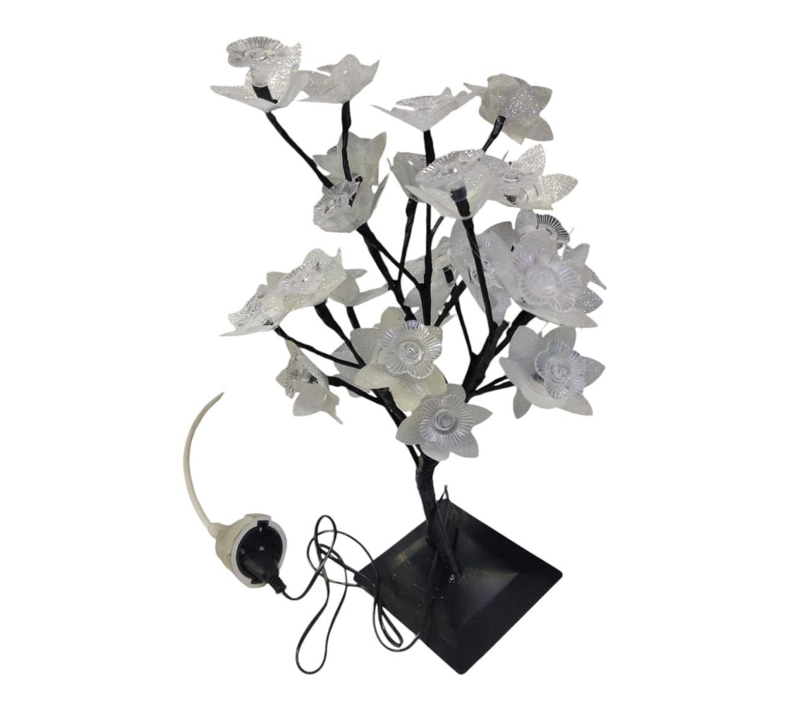 Decorative illuminated cherry tree with Led lights Multicolor 40cm high (White)