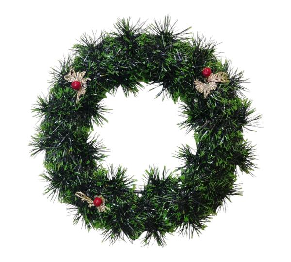 WREATH 25cm. Christmas Decorative Wreath Green