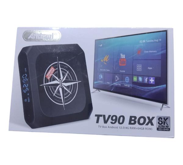 TV Box 8K Ultra HD Android 12.0 4GB Ram 64GB ROM TV90 BOX