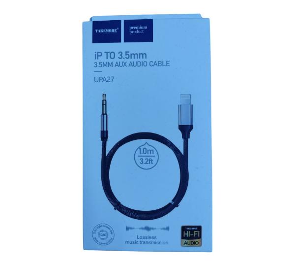 Takemore ip To 3.5mm Aux Audio Cabel 1.0m 3.2ft UPA27