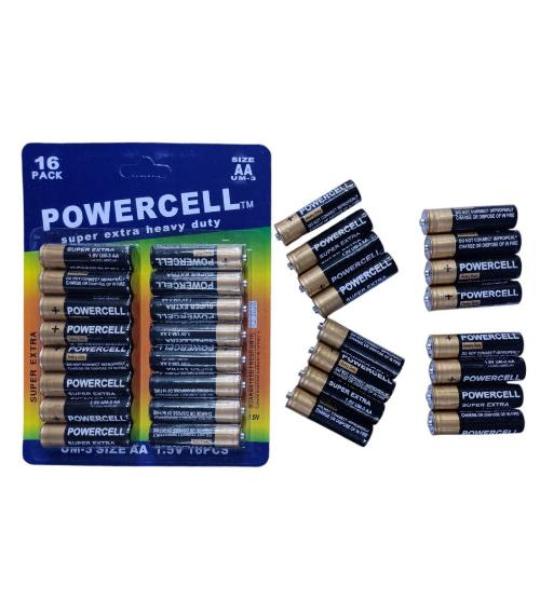 POWERCELL AA BATTERIES SET OF 16 PIECES