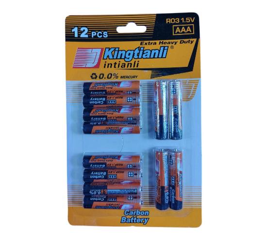 Kingtianli Intianli  Extra Heavy Duty Battery AAA 1.5V/12PCS