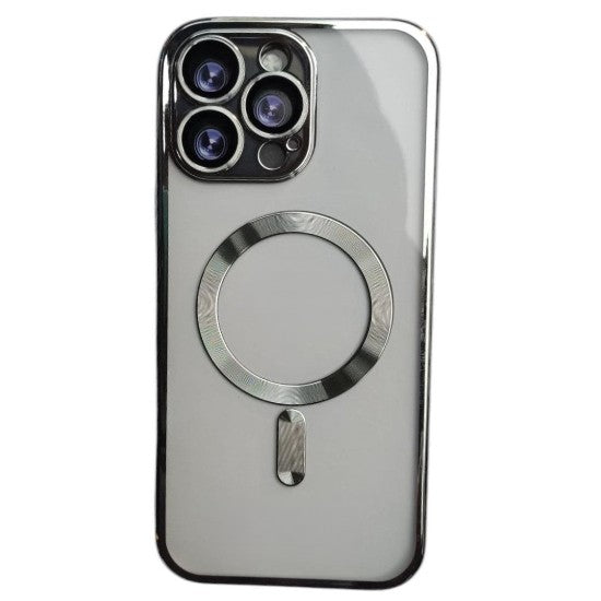 Magnetic Premium Electroplating Frame Cover Case for iPhone 15 Pro
